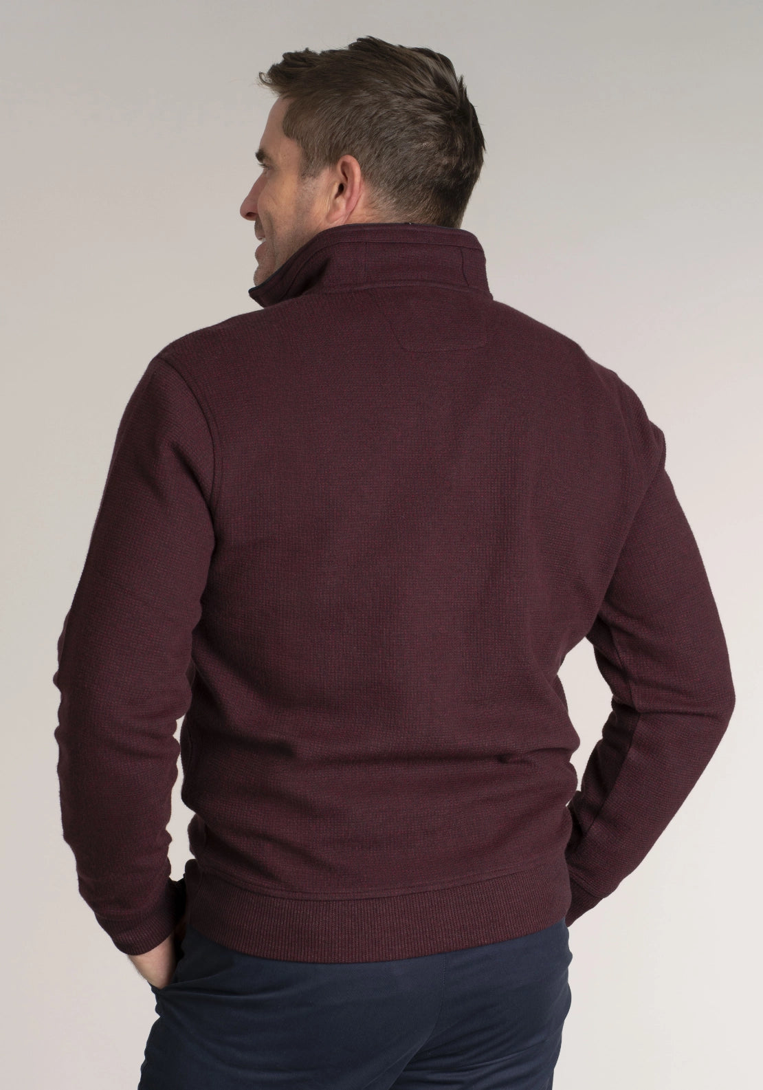 1/4 Zip Sweatshirt - Port Red