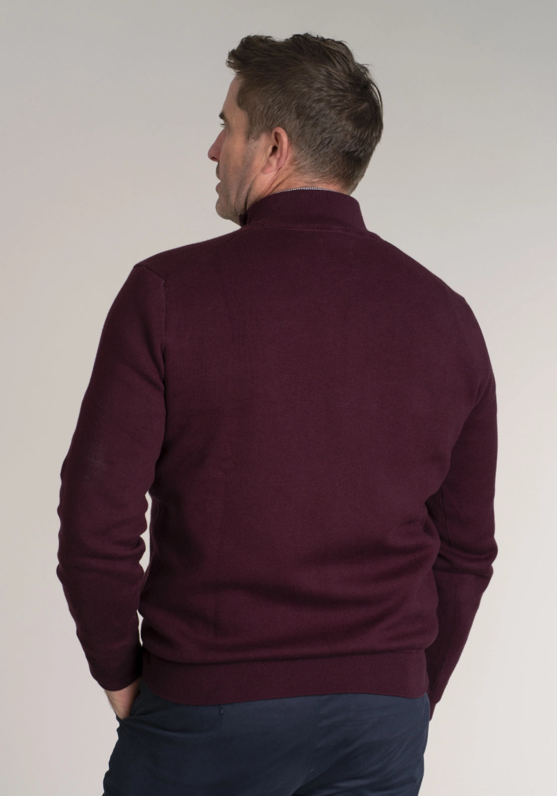 1/4 Zip Sweatshirt - Dark Cassis