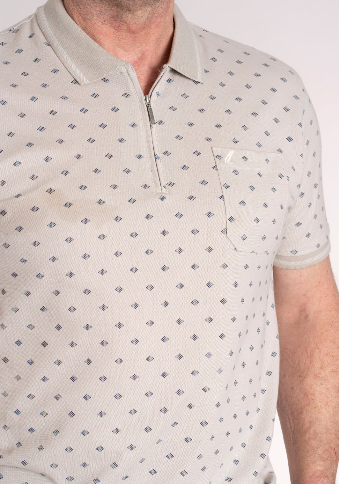 Yeats 100% Cotton Pique Polo - Dove 4 Shaws Department Stores