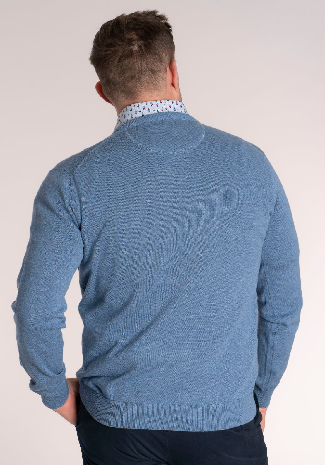 Yeats 100% Cotton Crew Neck Knitwear - Breathable Fabric 2 Shaws Department Stores