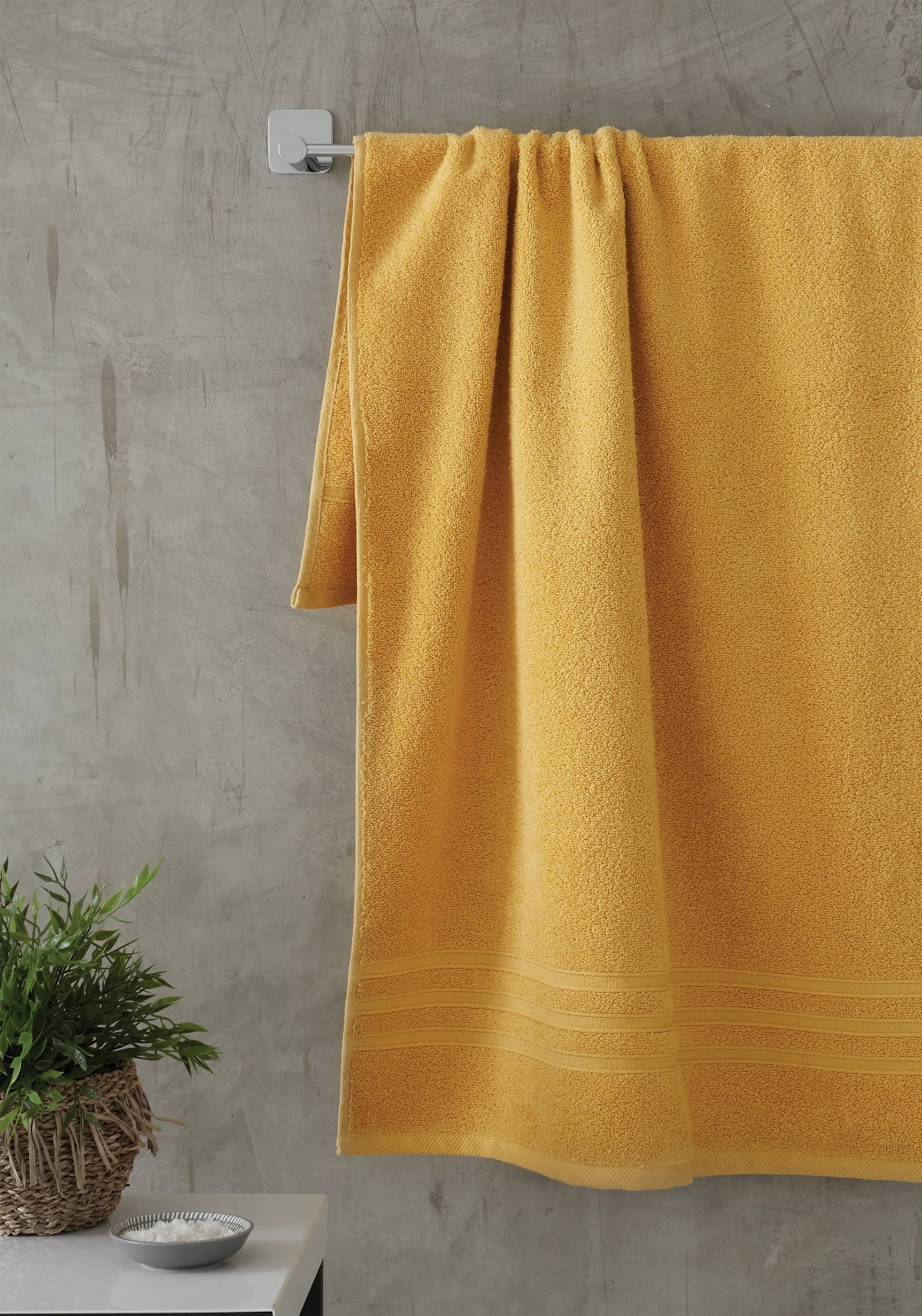 Catherine Lansfield 100% Cotton Zero Twist Towel 450gsm - Ochre 2 Shaws Department Stores