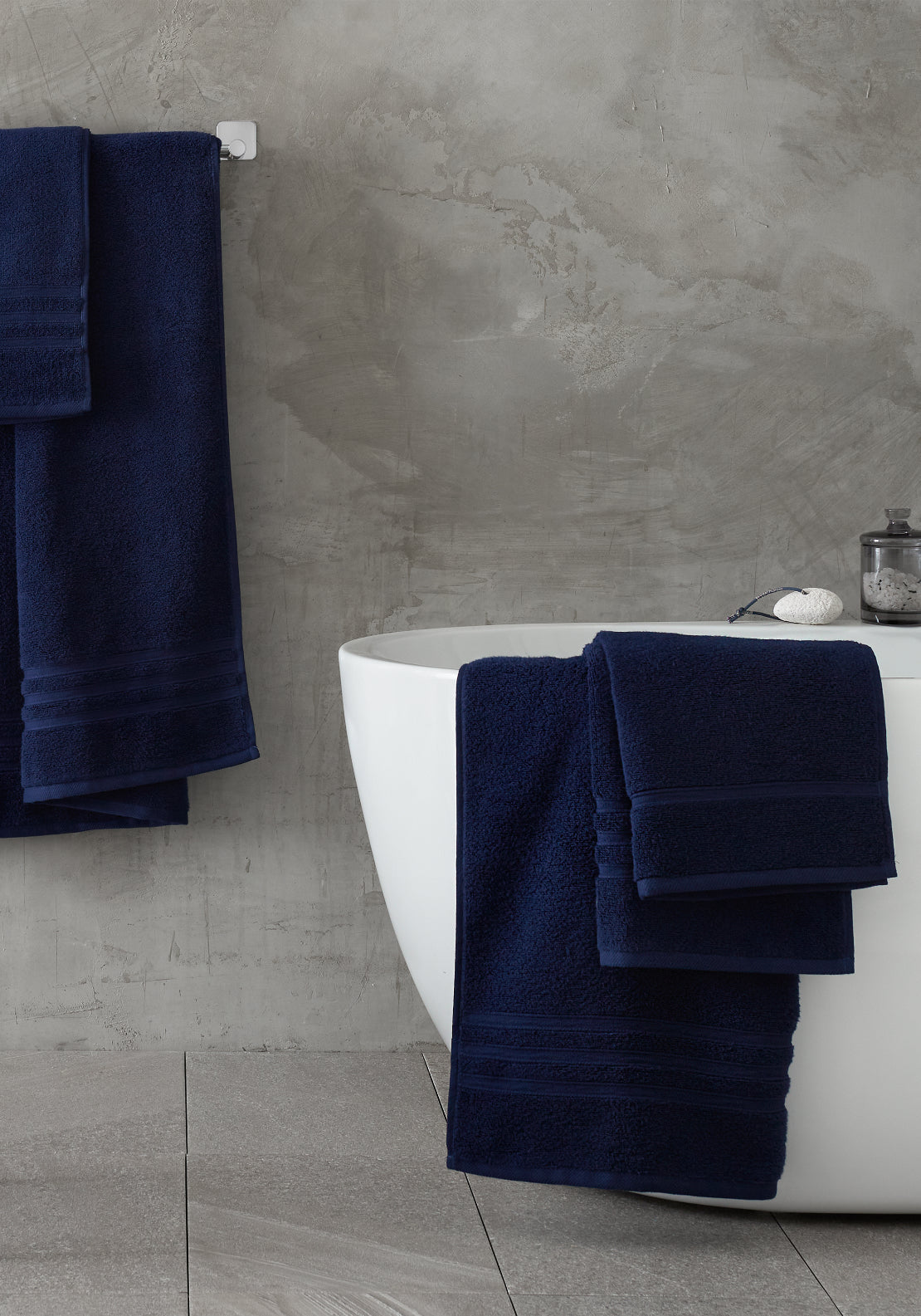 Catherine Lansfield 100% Cotton Zero Twist Towel 450gsm - Blue 1 Shaws Department Stores
