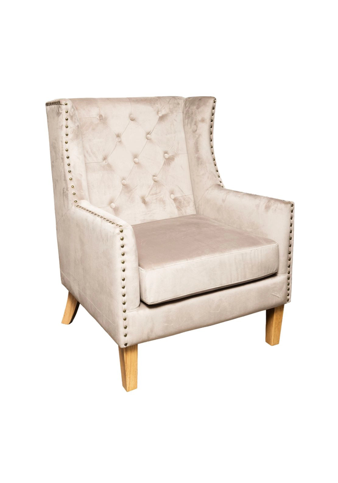 Studs Queen Armchair - Beige
