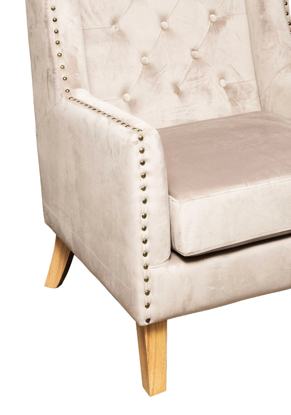 Studs Queen Armchair - Beige