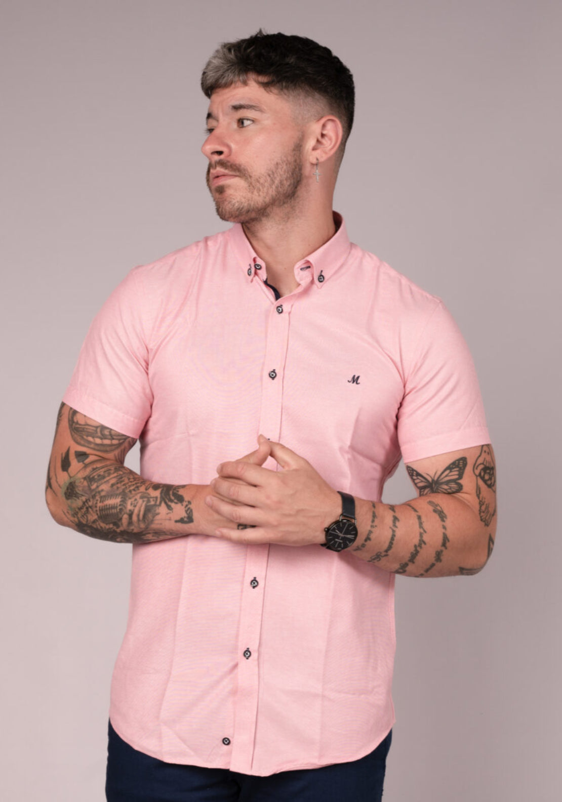 Andar Short Sleeve Shirt - Pink