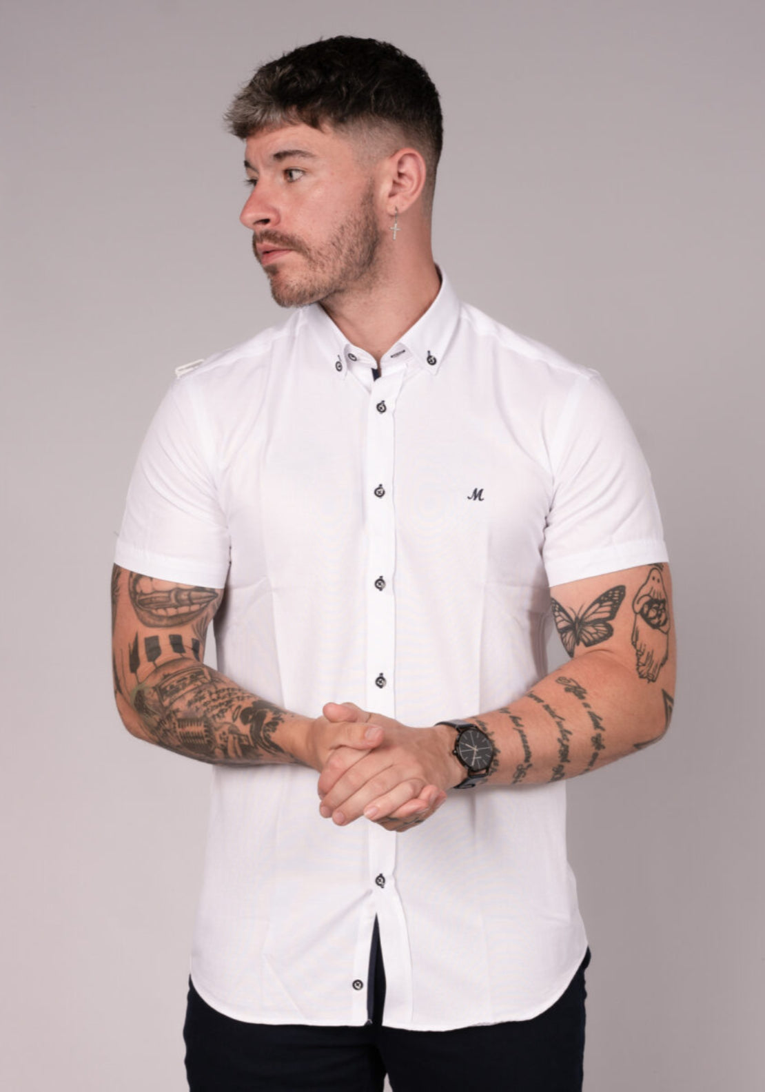 Andar Short Sleeve Shirt - White