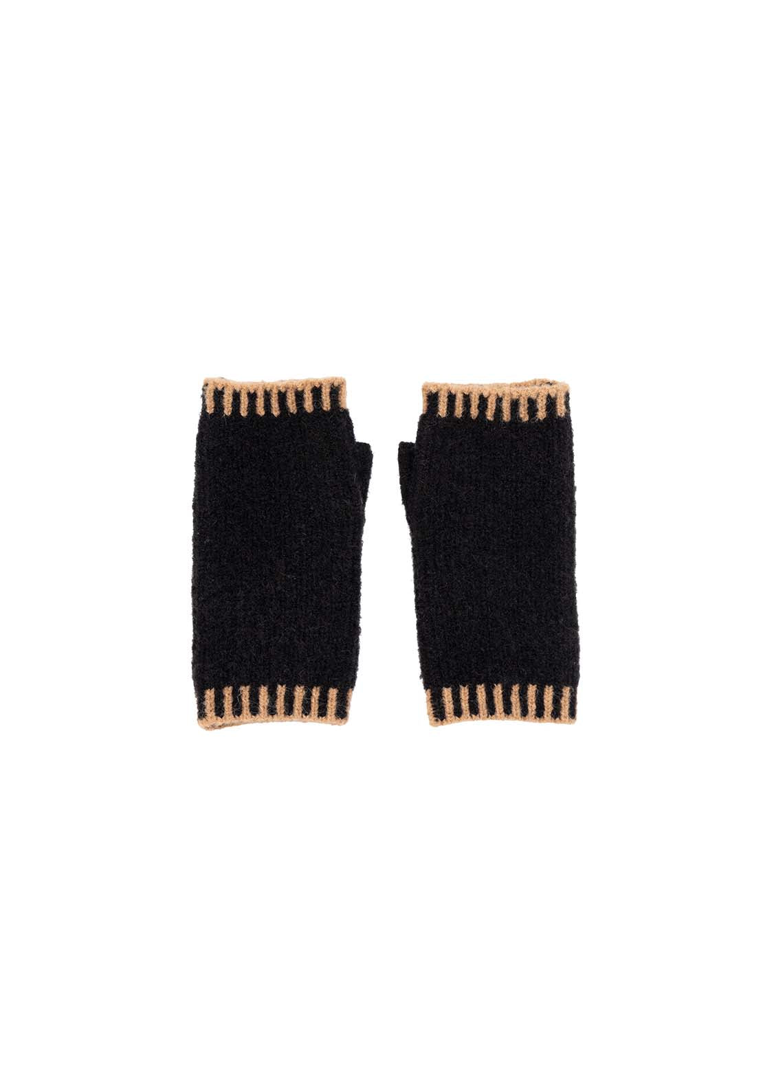 Boardmans Blanket Stitch Handwarmer - Black 1 Shaws Department Stores