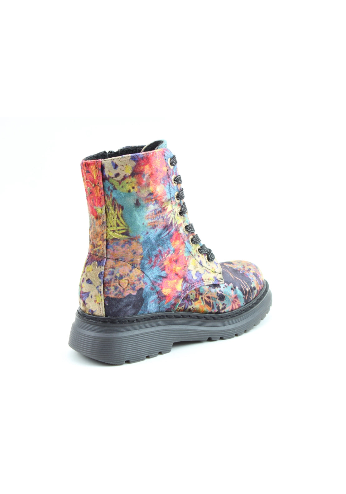 Lotte Print Laced Boot - Black