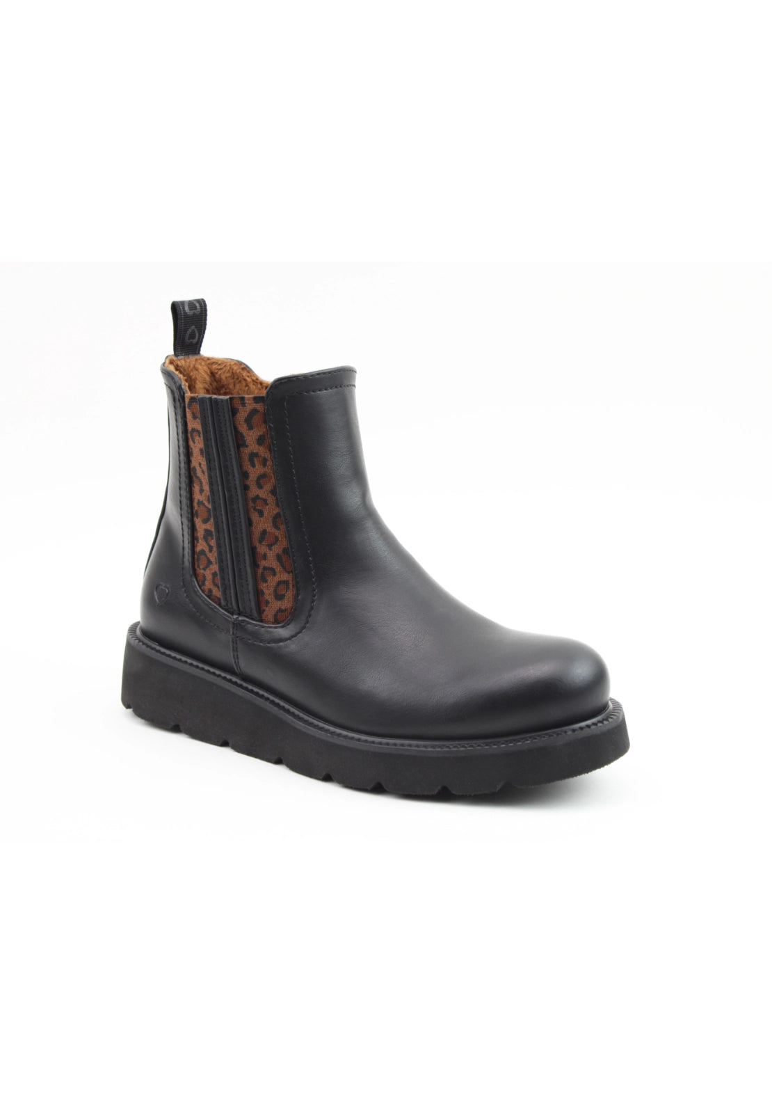 Elastic Gusset Wedge Boot - Black