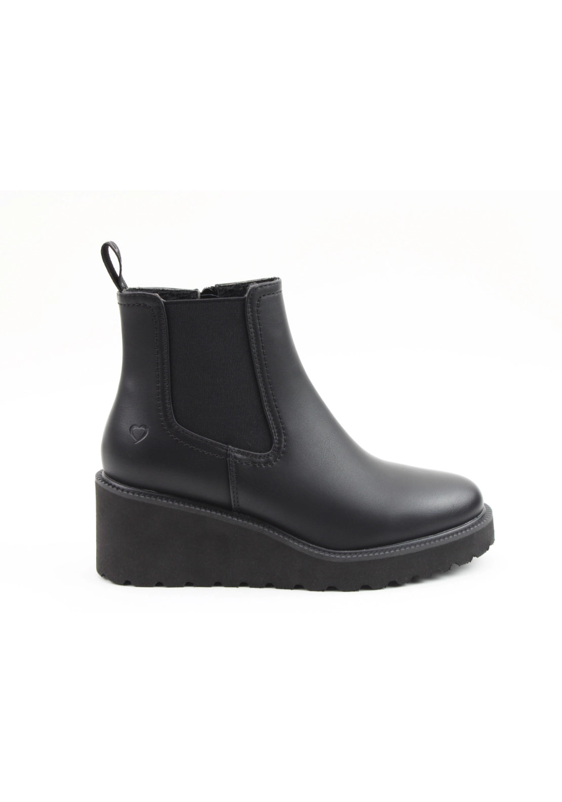 Wedge Chelsea Boot - Black