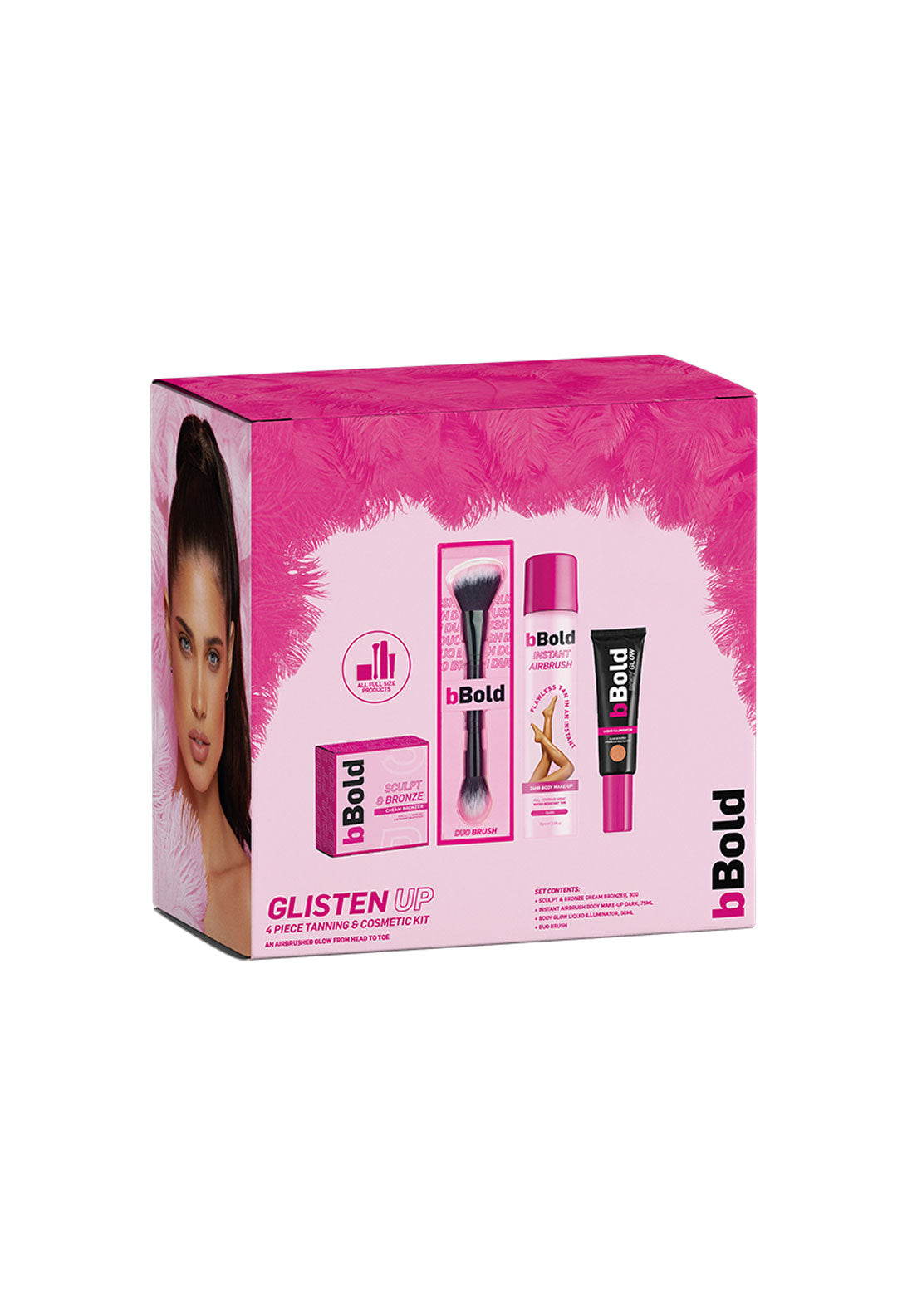 Bbold Glisten Up 4 Piece Tanning &amp; Cosmetics Gift Set 1 Shaws Department Stores
