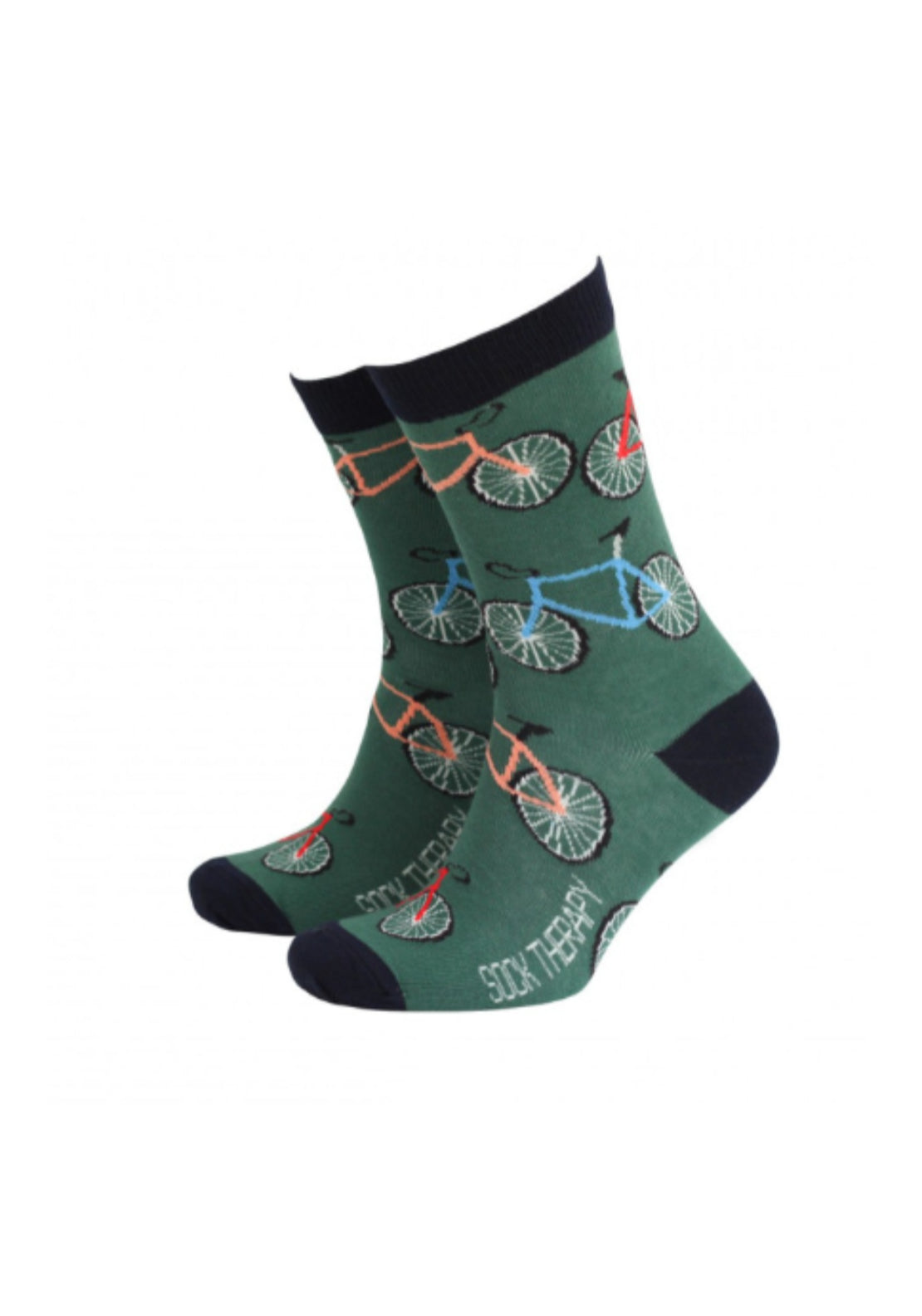 Sock Therapy Bicycle Socks - Green/black 1 Shaws Department Stores