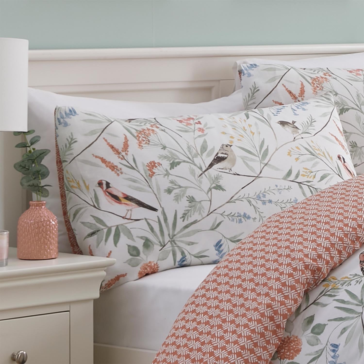  The Home Collection Bird Floral Terracotta Duvet Cover Set 3 Shaws Department Stores