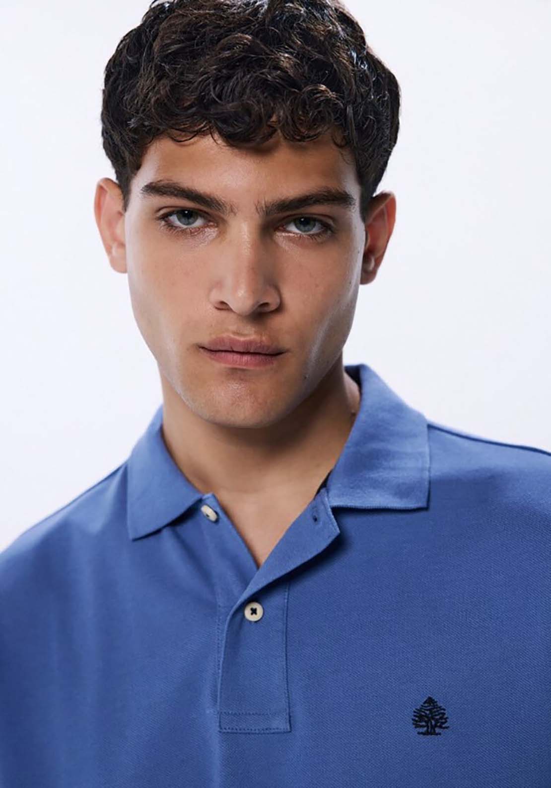 Springfield Regular fit basic piqué polo - Blue 3 Shaws Department Stores