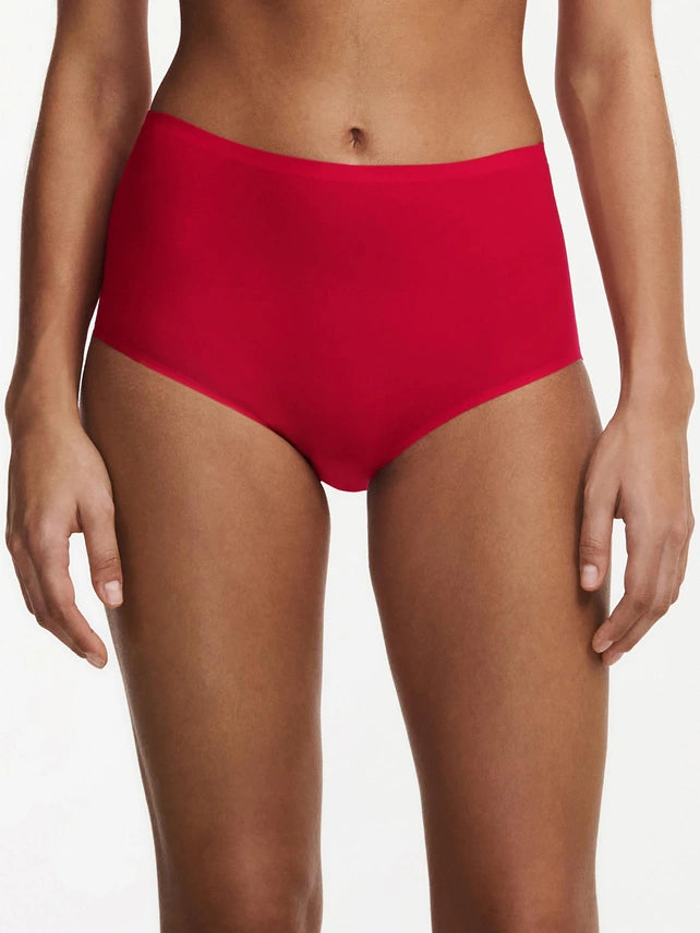 Chantelle Soft Stretch High Waist Brief - Red 1 Shaws Department Stores