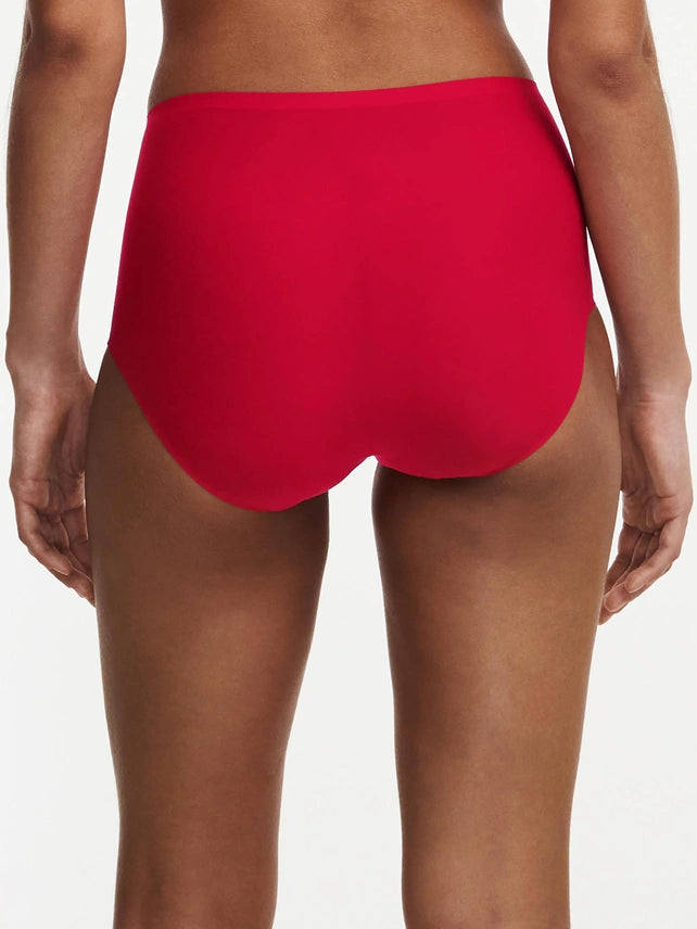 Chantelle Soft Stretch High Waist Brief - Red 2 Shaws Department Stores