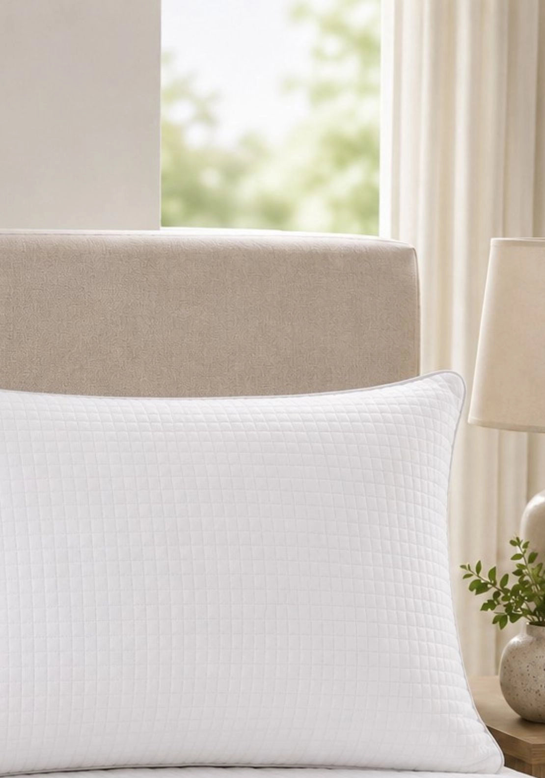 Cooling Memory Foam Pillow - White
