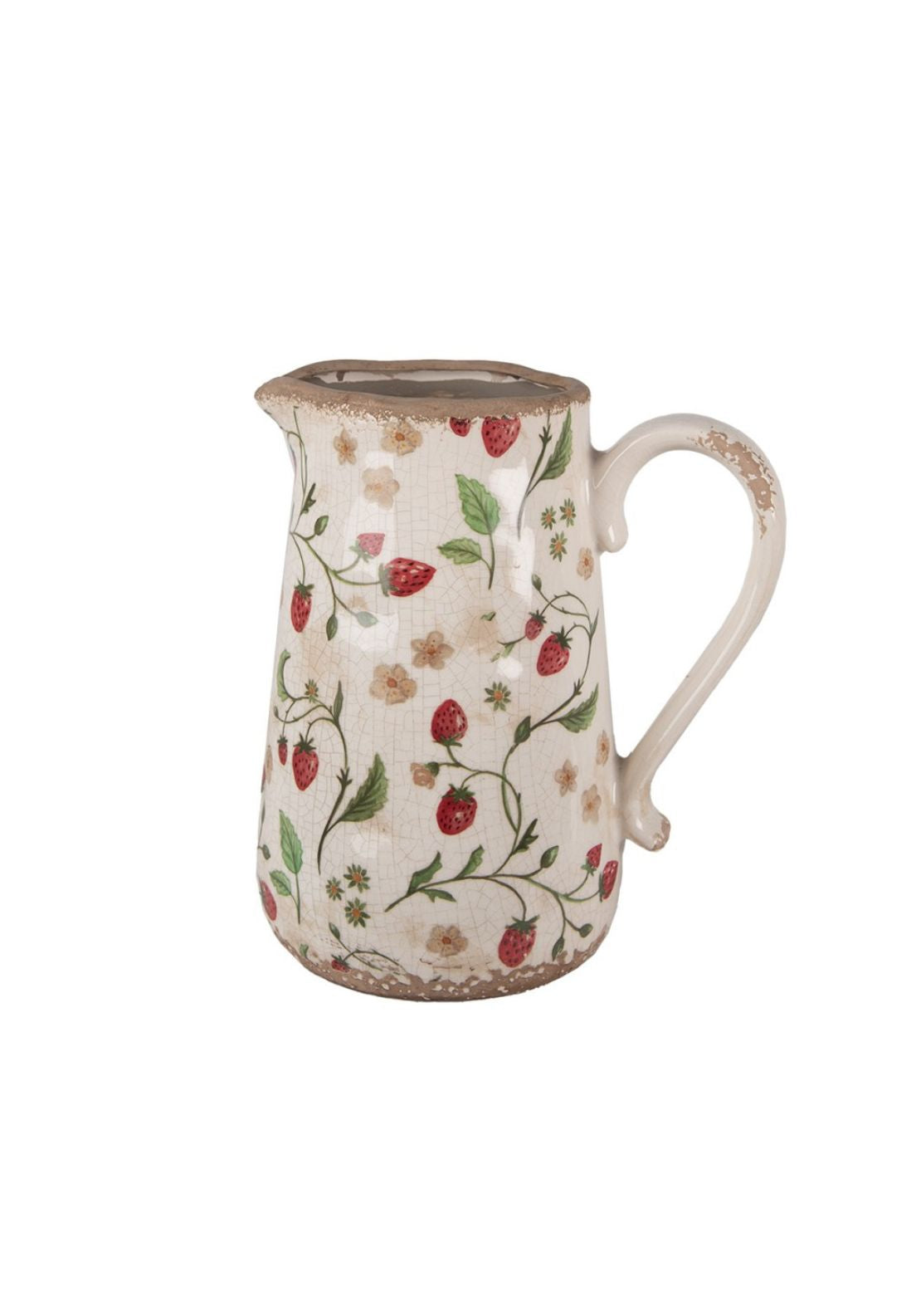 Ceramic Strawberries Decorative Jug - Multi