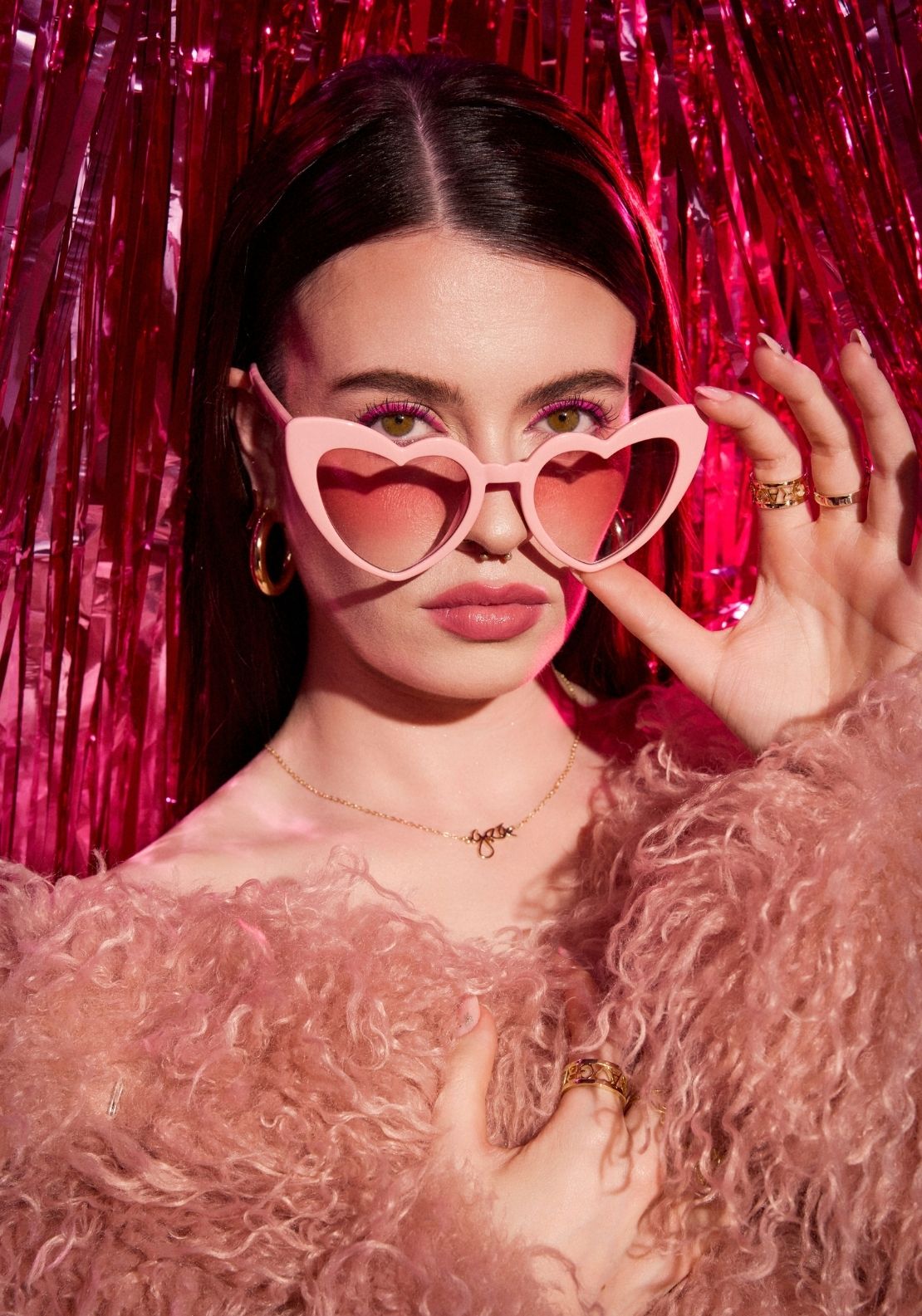 Don’t Kill My Vibe Not Yer Average Heart Hoop Earrings - Gold 3 Shaws Department Stores
