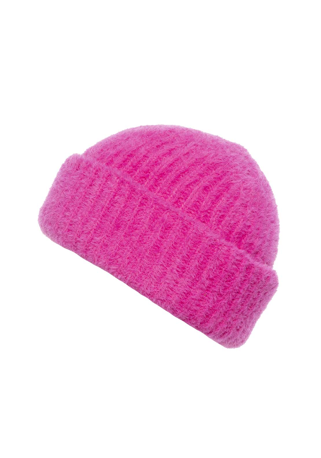 Boardmans Yarn Hat With Turn Up - Fuchsia 1 Shaws Department Stores