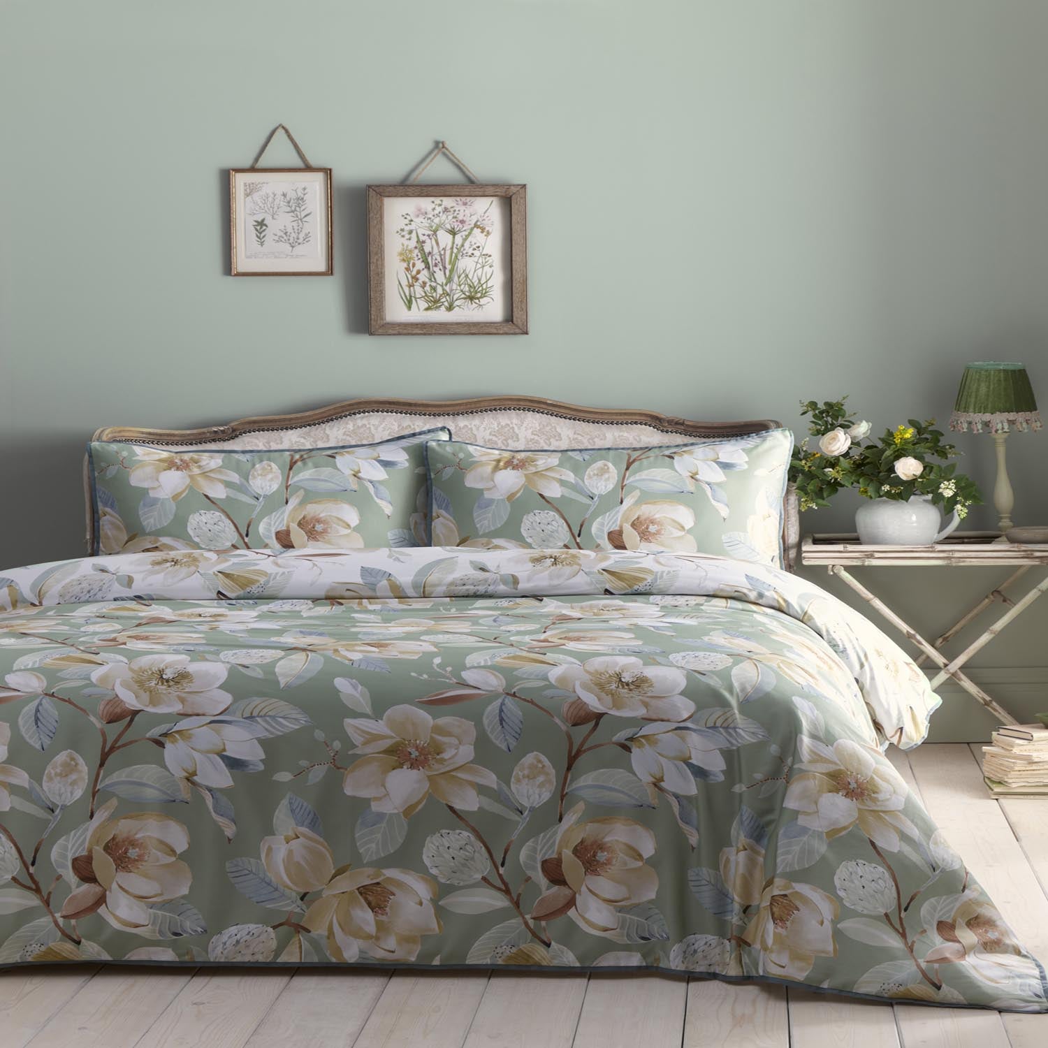  Heather And Ferne Elspeth Green Duvet Cover Set 1 Shaws Department Stores