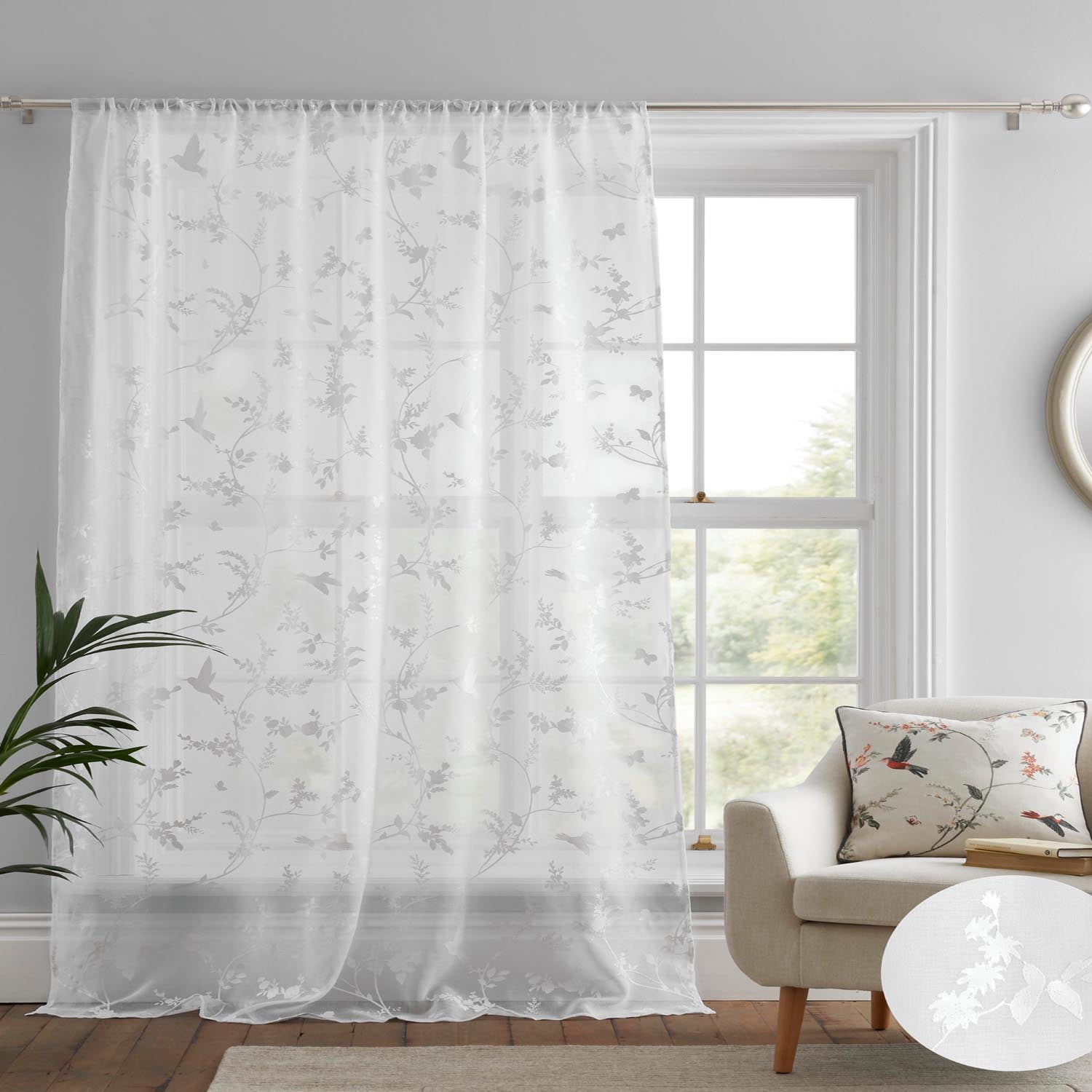 The Home Collection Flora White 140X228Cm 1 Shaws Department Stores