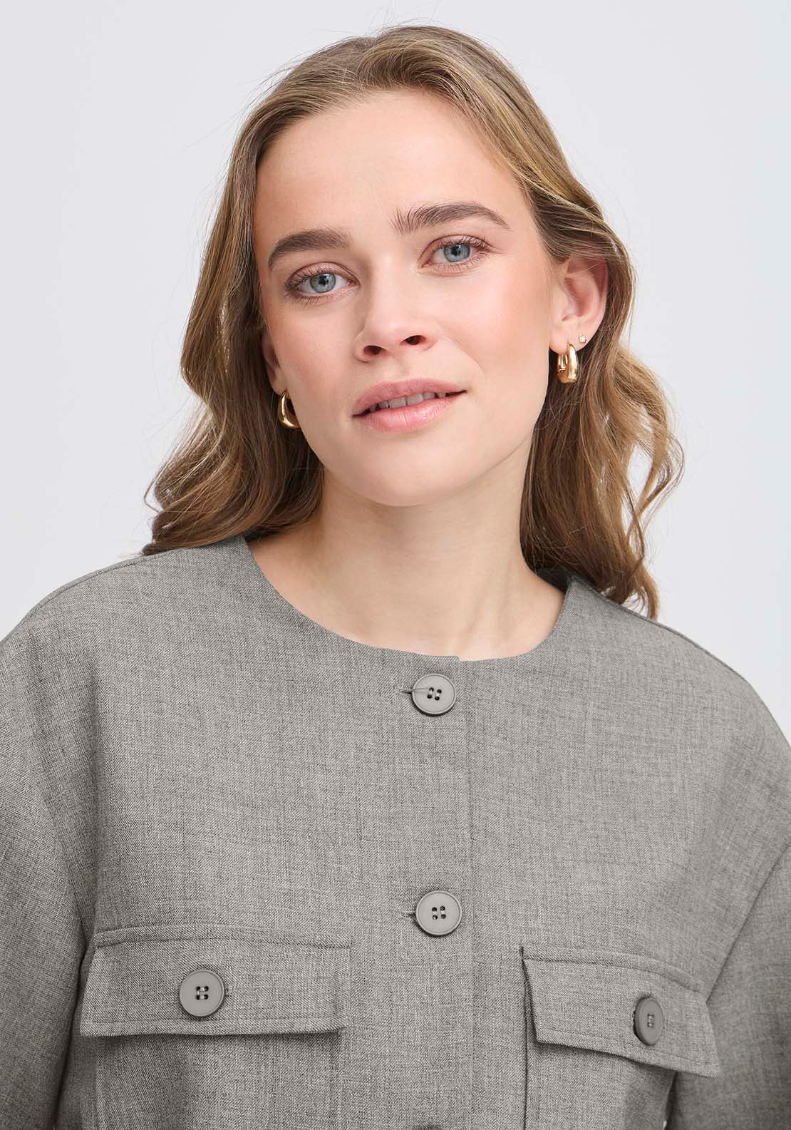 Fransa Blazer - Brown 3 Shaws Department Stores