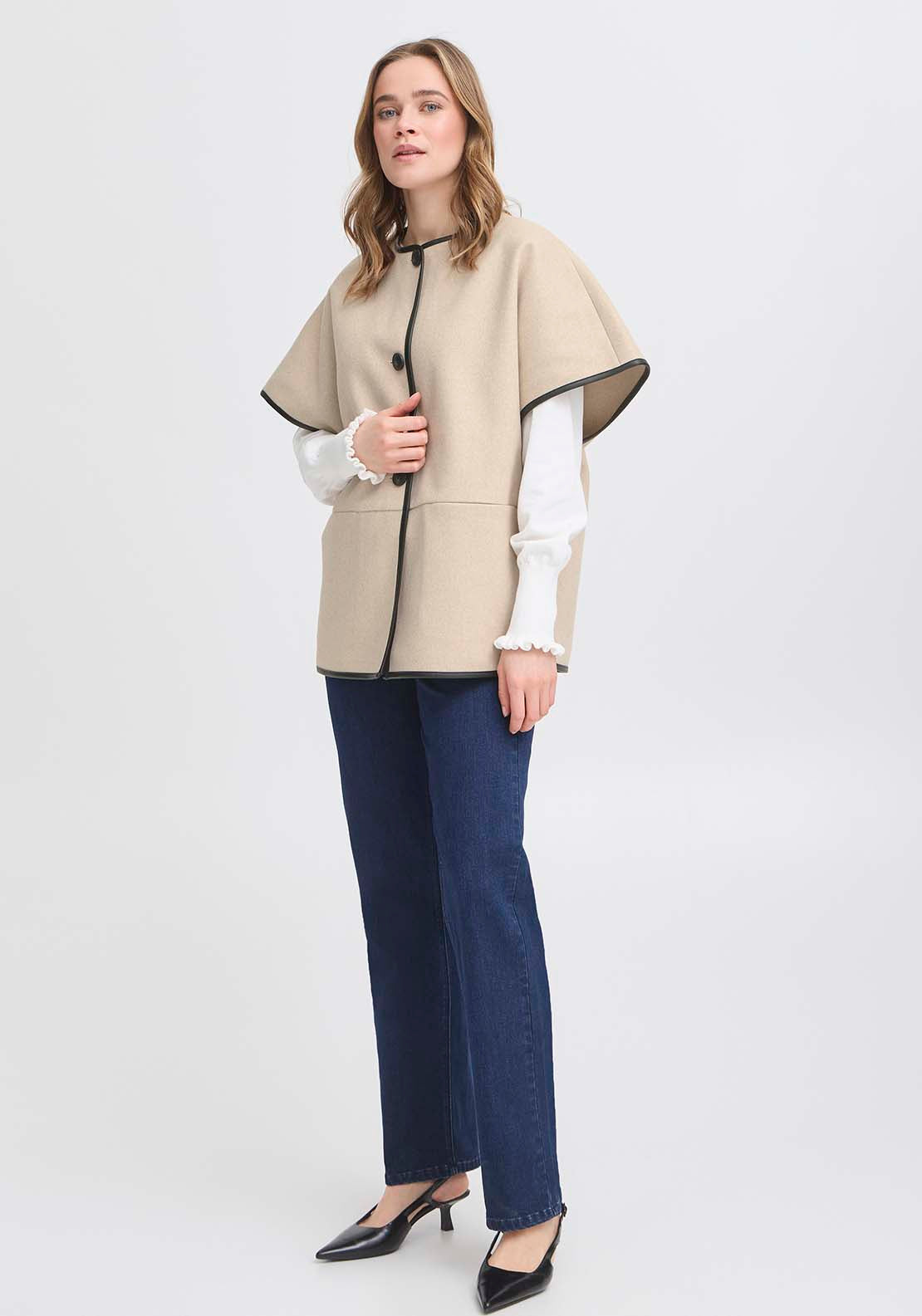 Fransa Button Front Jacket - Green 5 Shaws Department Stores