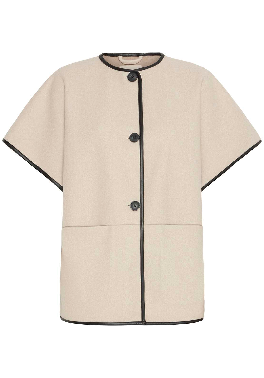 Fransa Button Front Jacket - Green 6 Shaws Department Stores