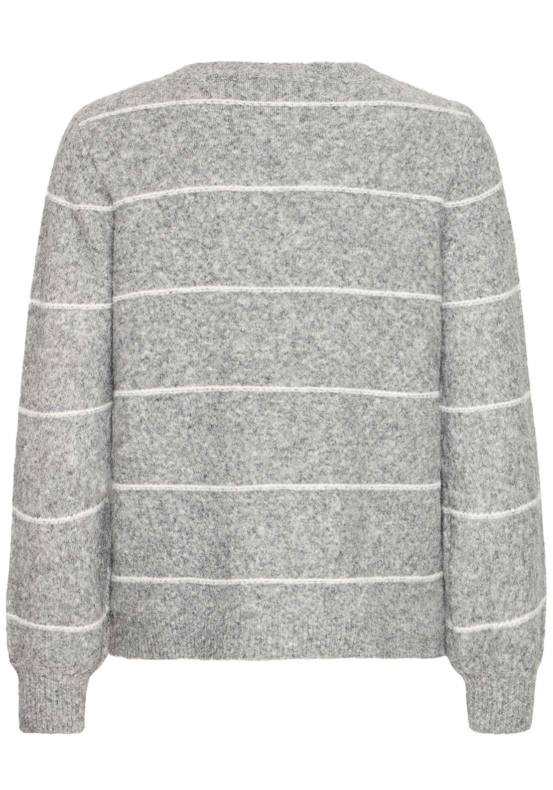 Fransa Knit Pullover - Feather Gray Mix 7 Shaws Department Stores