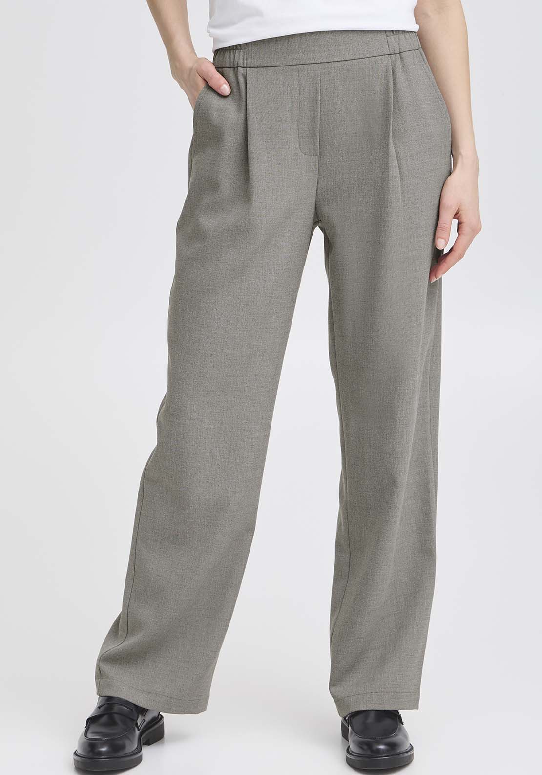 Fransa Suit Pants - Brown 1 Shaws Department Stores