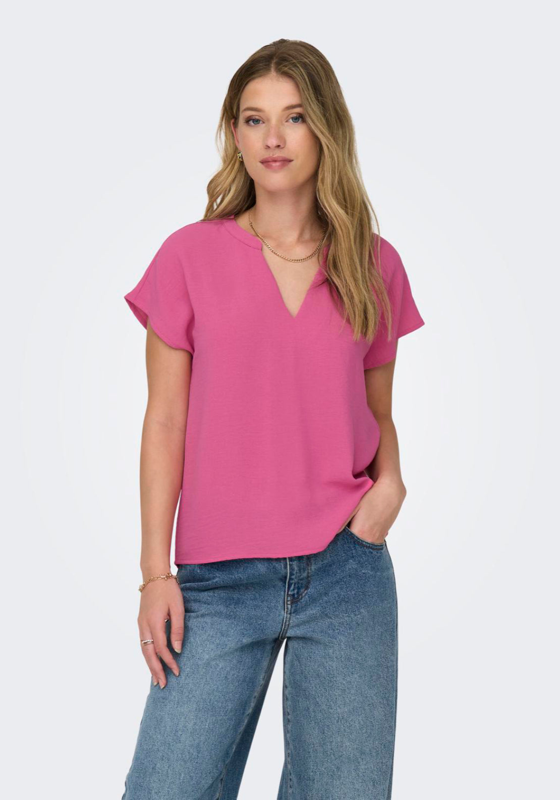 Jdy Lion Life Short Sleeve Top - Pink 1 Shaws Department Stores