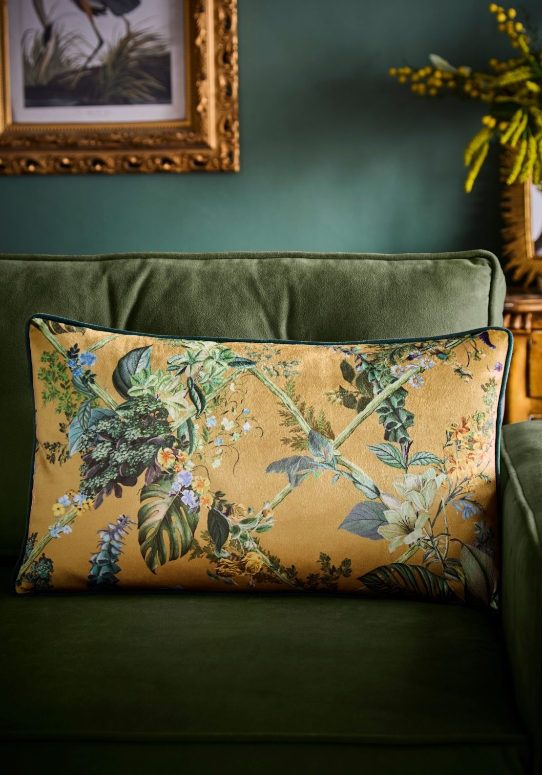 Laurence Llewelyn-bowen Cotswold Fantasia Filled Cushion - Gold 1 Shaws Department Stores