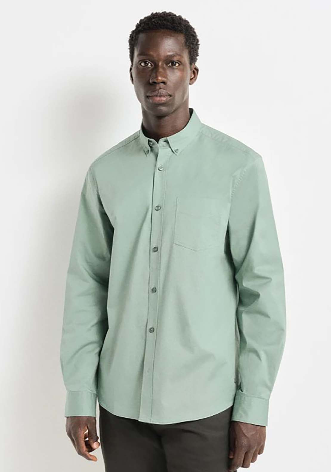 Springfield Stretch fabric dress shirt - Green 1 Shaws Department Stores