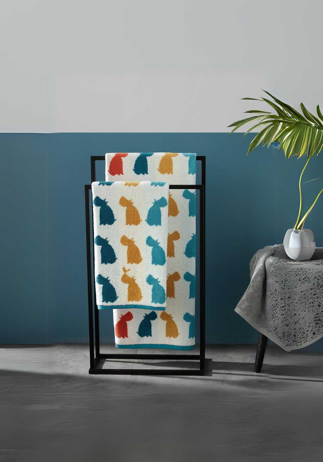 Fusion Hippo Multi 50 x 90cm Hand Towel 3 Shaws Department Stores