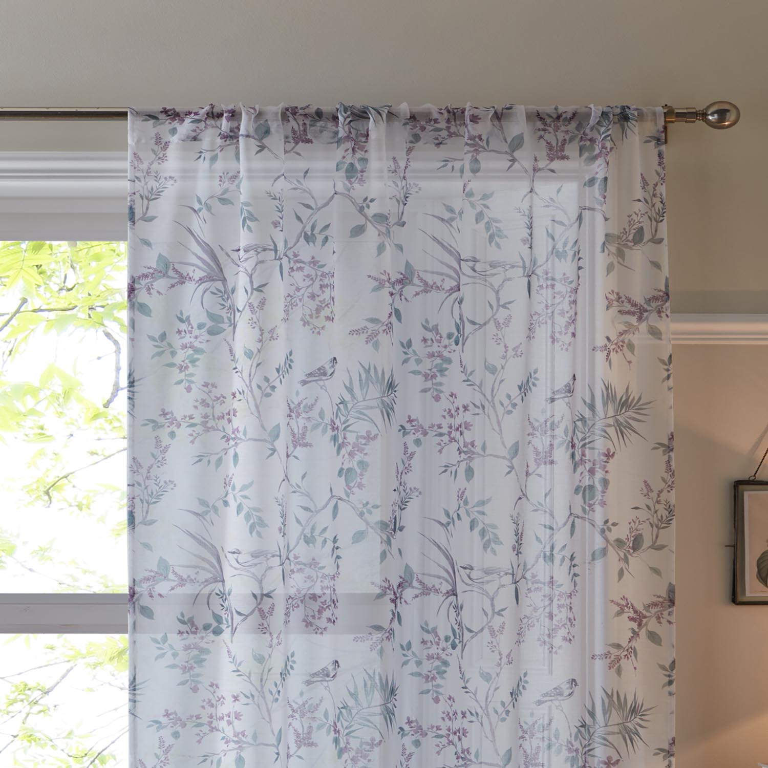 The Home Collection Jacey Heather Voile Curtains Pair 55 X 54 2 Shaws Department Stores