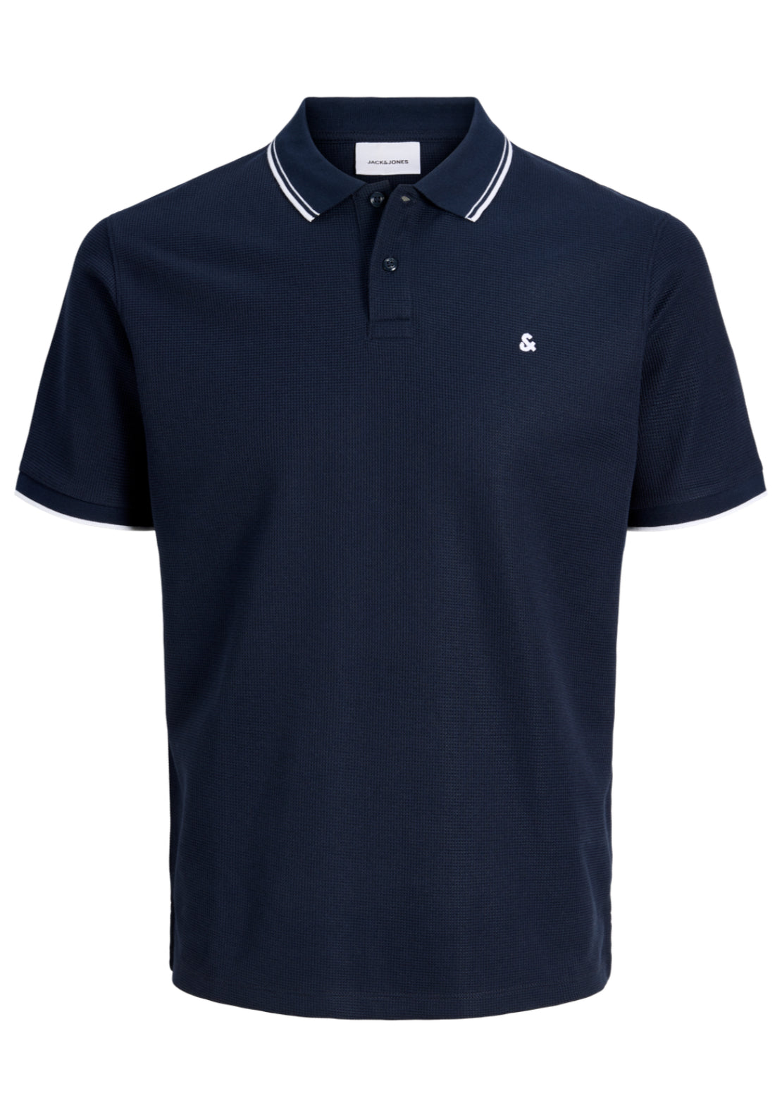 Jack &amp; Jones Stripe Trim Logo Polo - Sky Captain 7 Shaws Department Stores