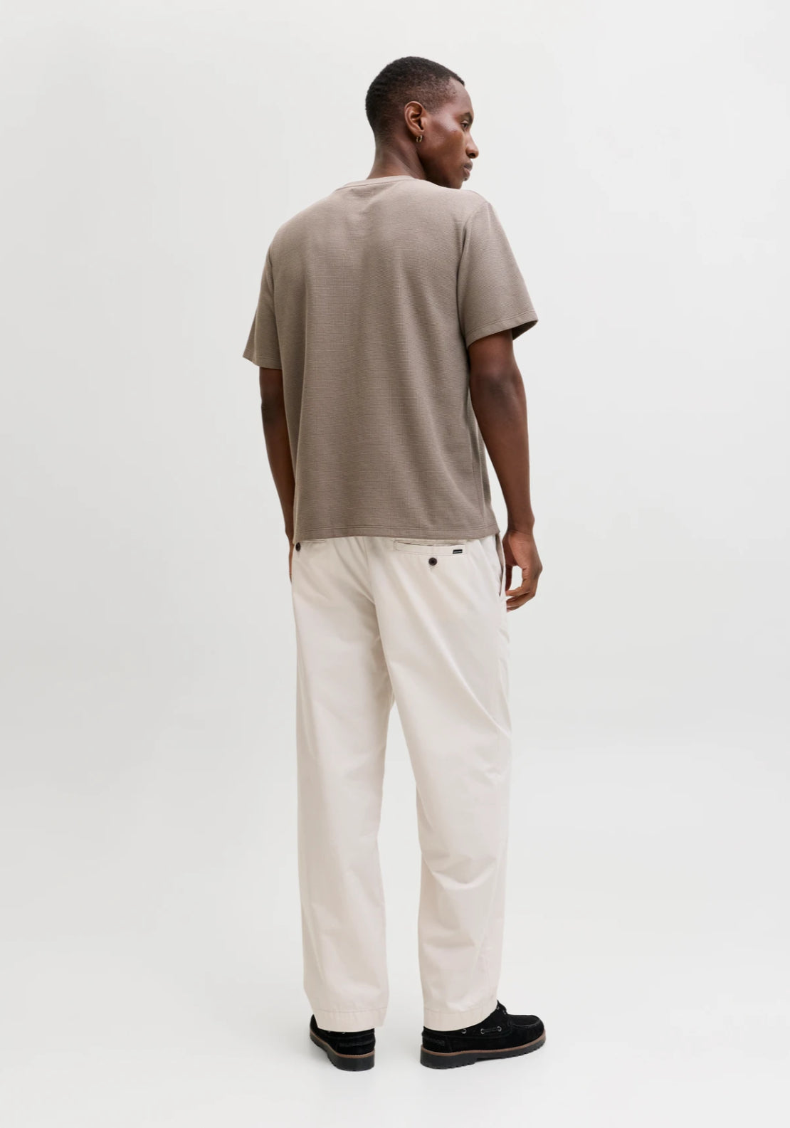 Jack &amp; Jones Plain Textured T-Shirt - Falcon 2 Shaws Department Stores