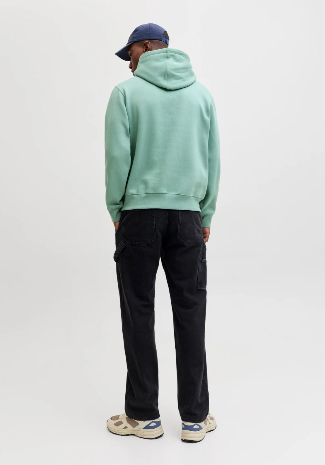 Jack &amp; Jones Logo Sweatshirt Hoodie - Blue 2 Shaws Department Stores