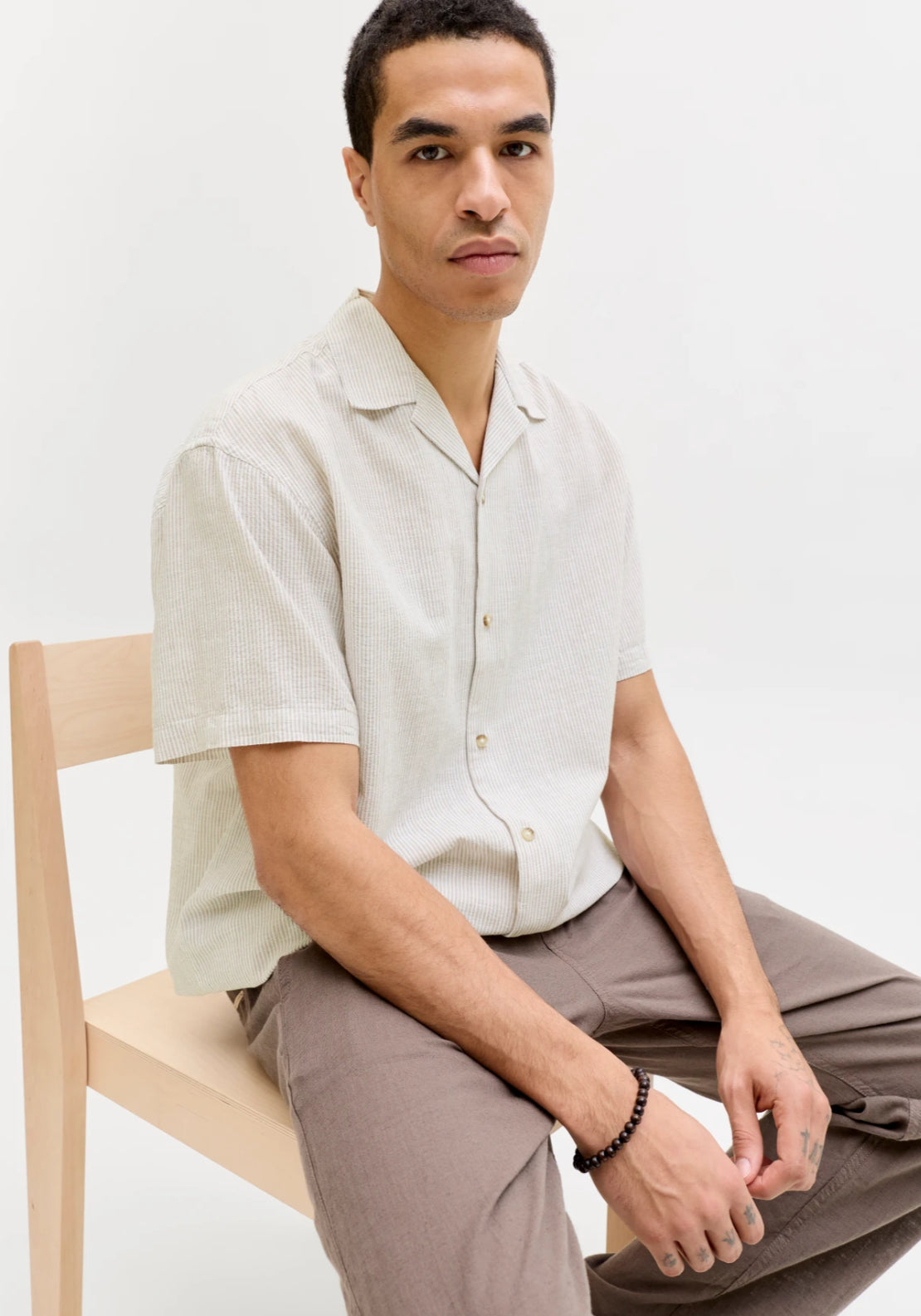 Jack &amp; Jones Loose Fit Resort Shirt - Crockery 5 Shaws Department Stores