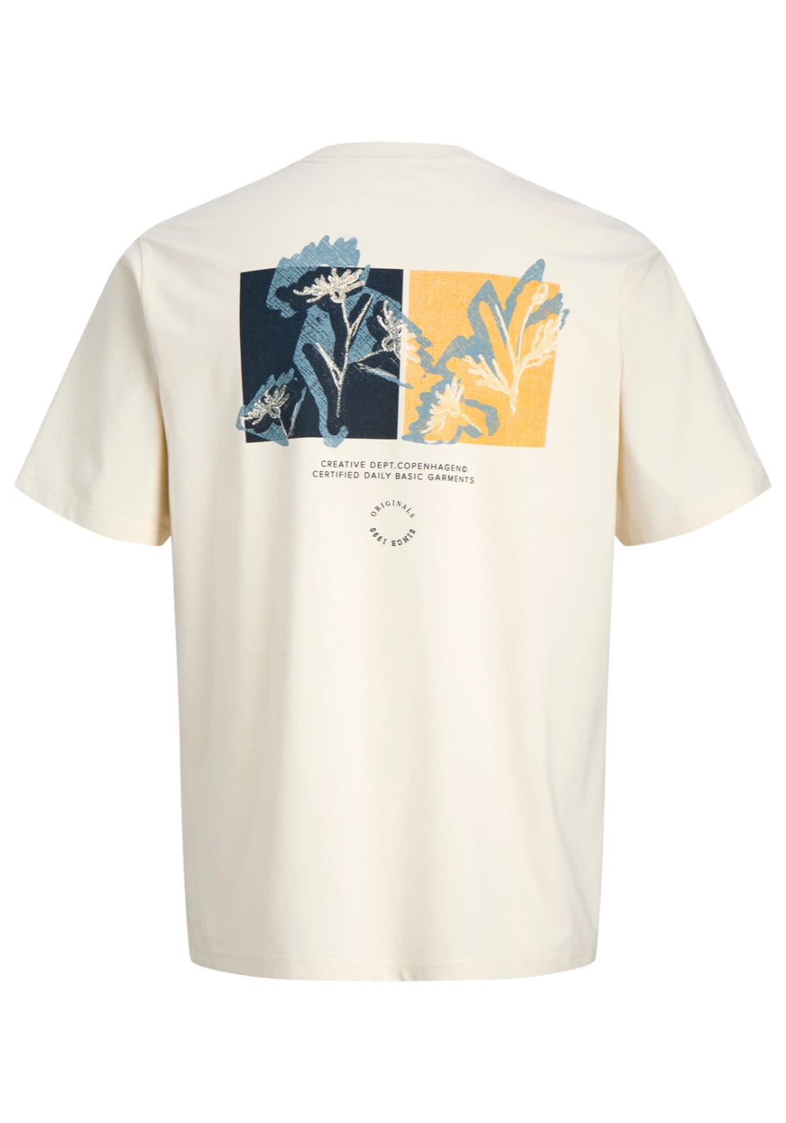 Jack &amp; Jones Abstract Back Print T-Shirt - Antique White 7 Shaws Department Stores