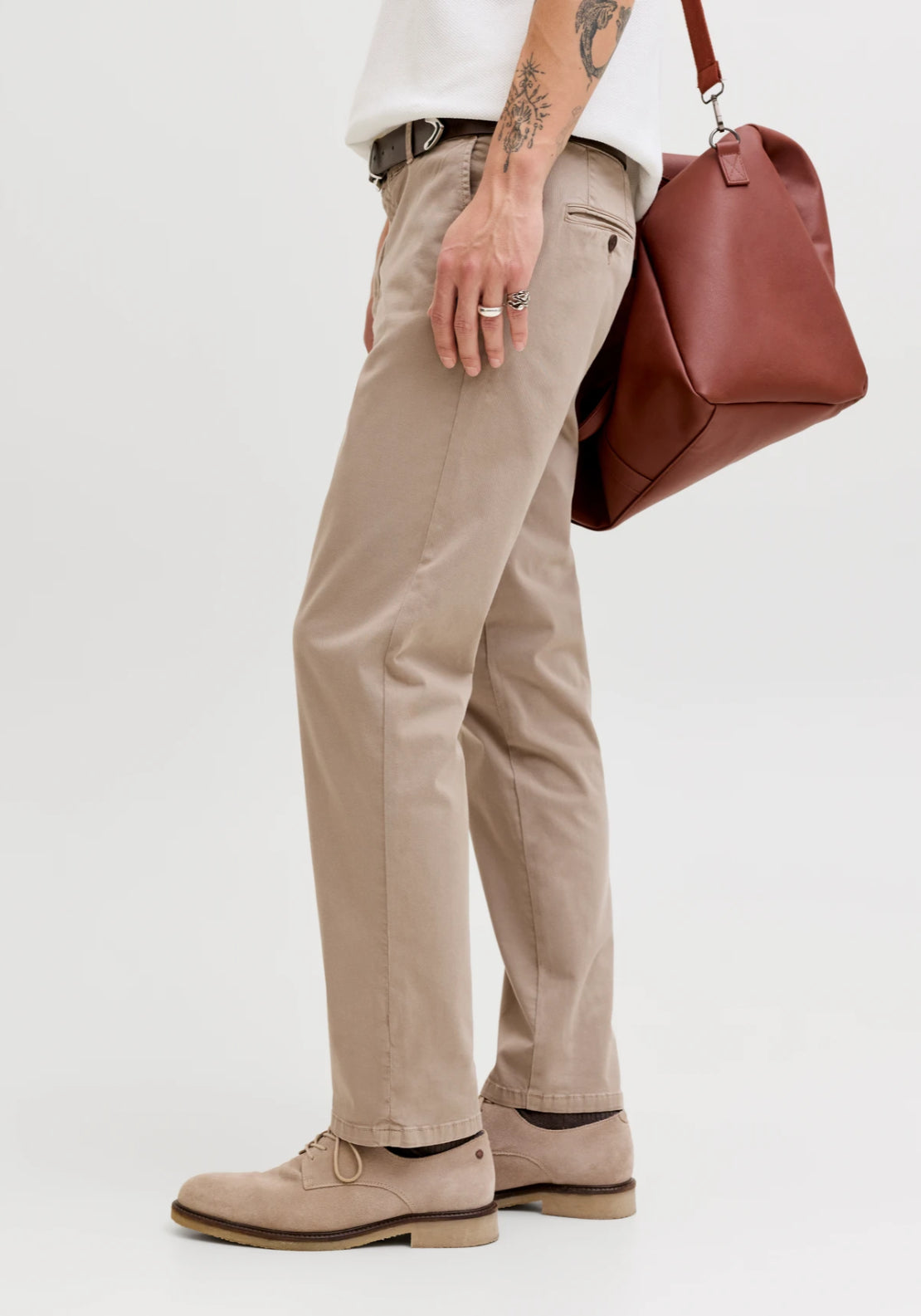 Jack &amp; Jones Regular Fit Timeless Chinos - Lemon Pepper 3 Shaws Department Stores