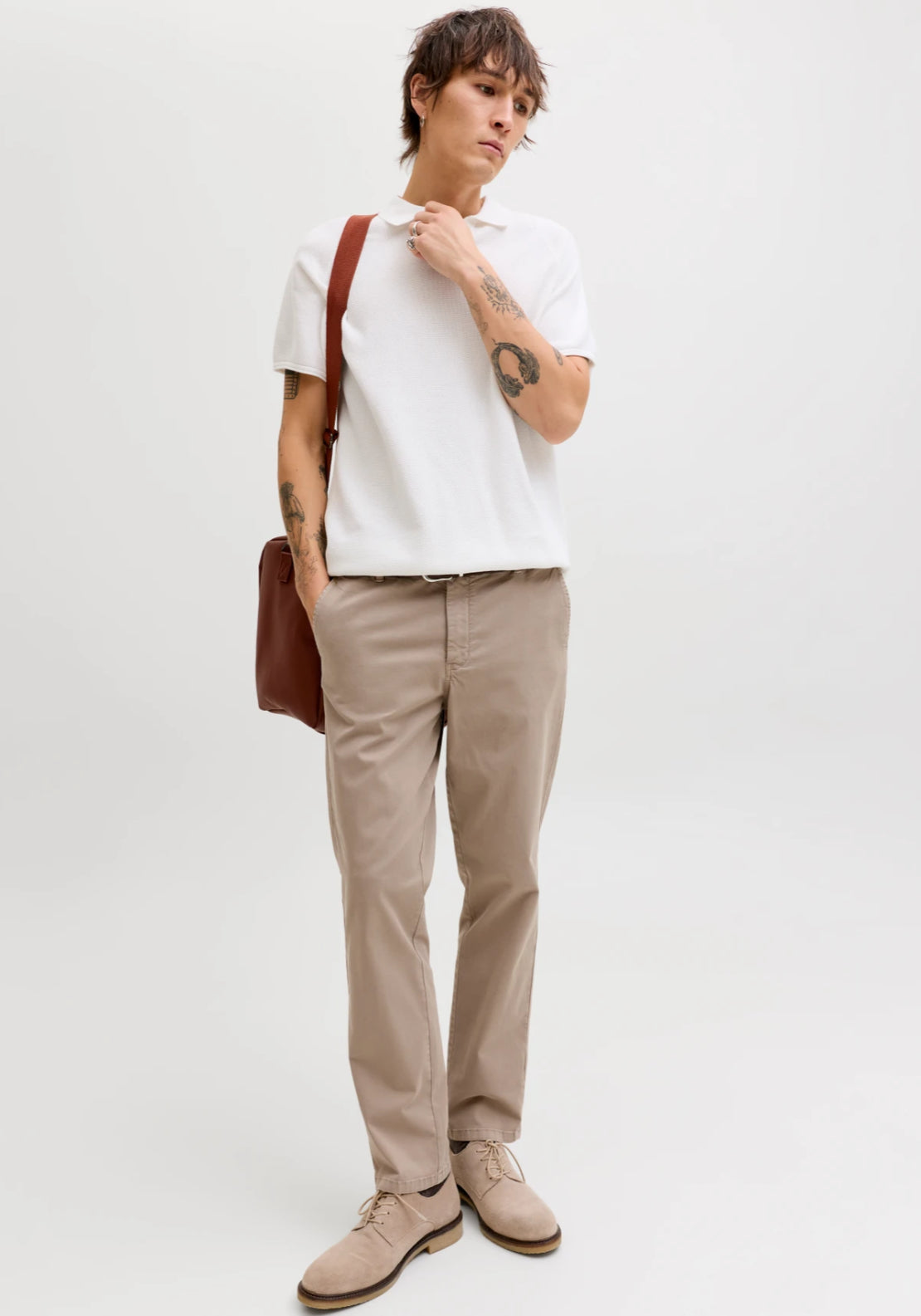 Jack &amp; Jones Regular Fit Timeless Chinos - Lemon Pepper 5 Shaws Department Stores