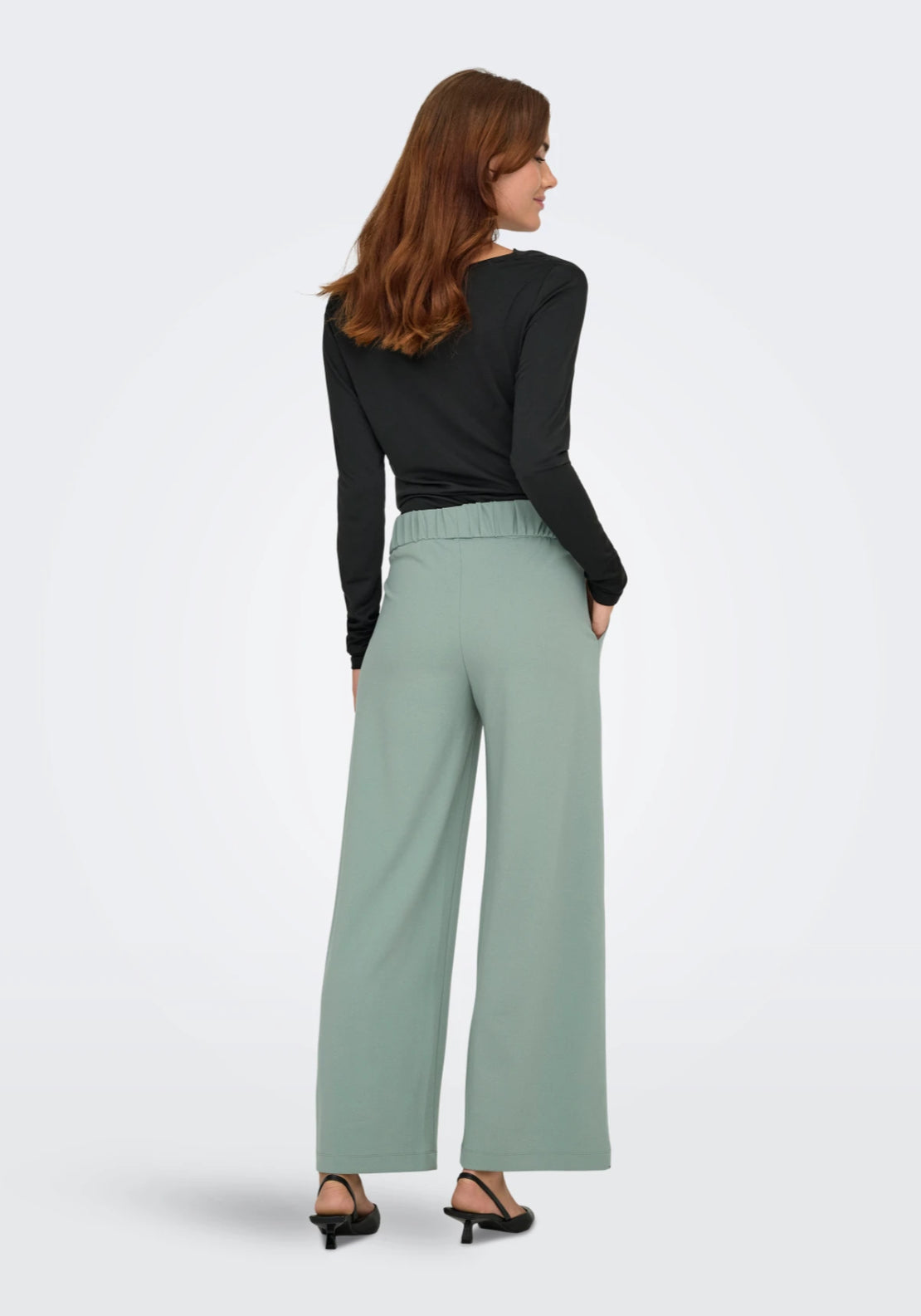 Jdy Geggo Wide Pant - Green 2 Shaws Department Stores