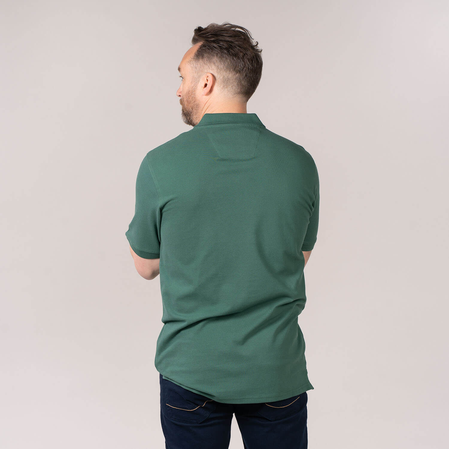Yeats Niels Short-sleeve Polo Field Green 3 Shaws Department Stores