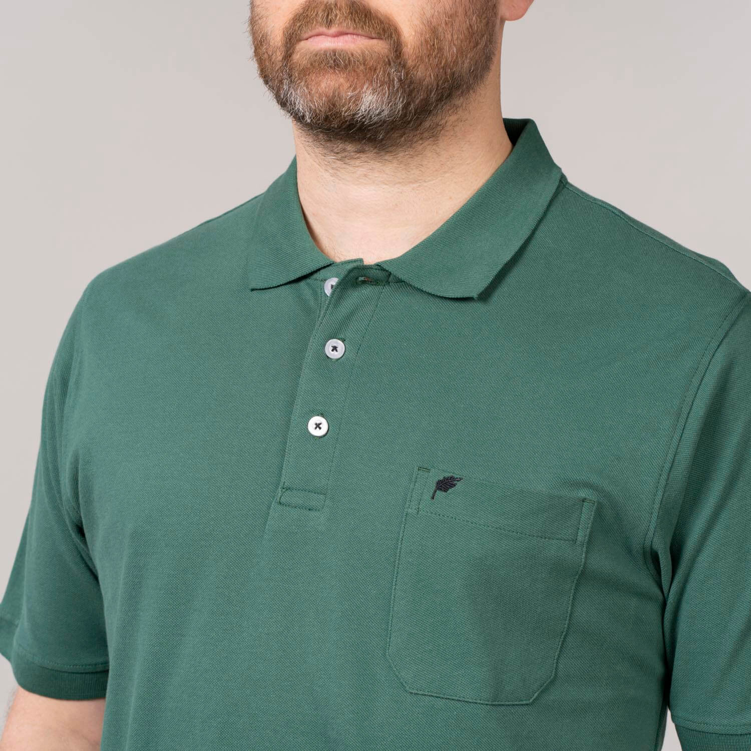 Yeats Niels Short-sleeve Polo Field Green 2 Shaws Department Stores