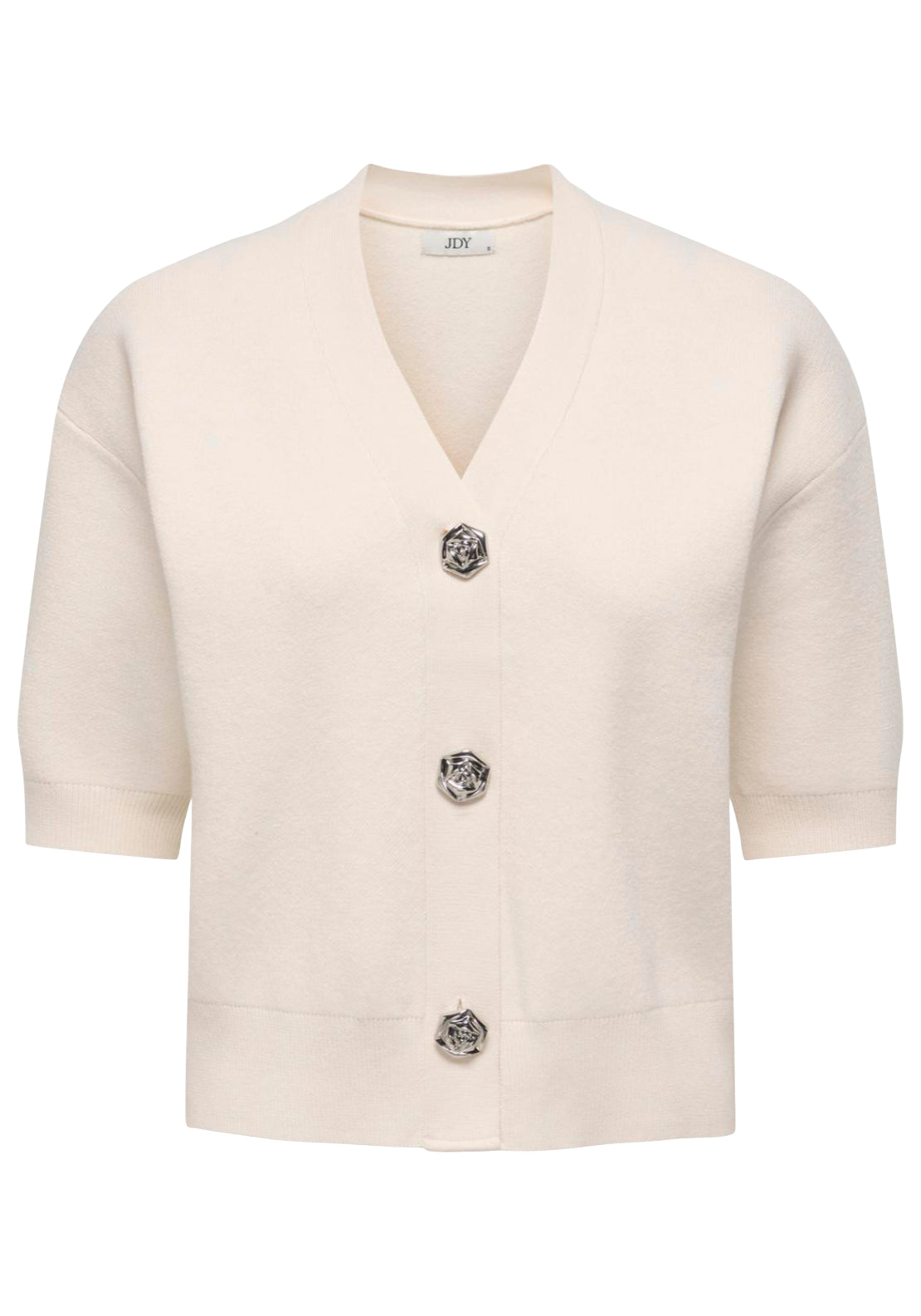 Jdy Prime Life 2/4 V-Neck Cardigan - Whitecap Gray 1 Shaws Department Stores