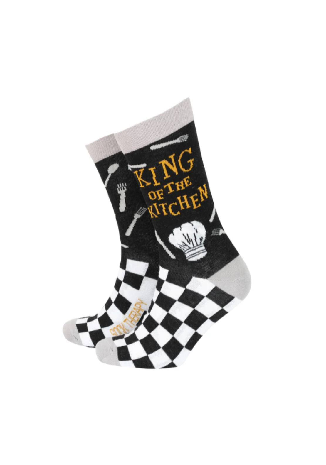 Sock Therapy King Of The Kitchen Socks - Black 1 Shaws Department Stores
