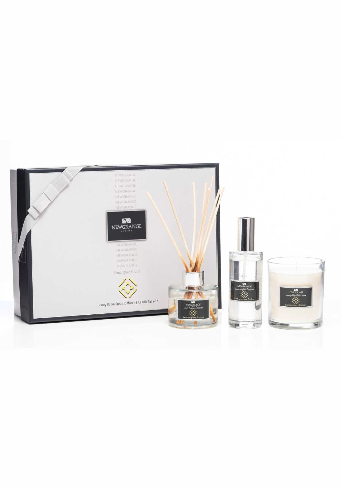 Newgrange Living Lemongrass Fusion Luxury Room Spray / Candle / Diffuser Set 3 1 Shaws Department Stores
