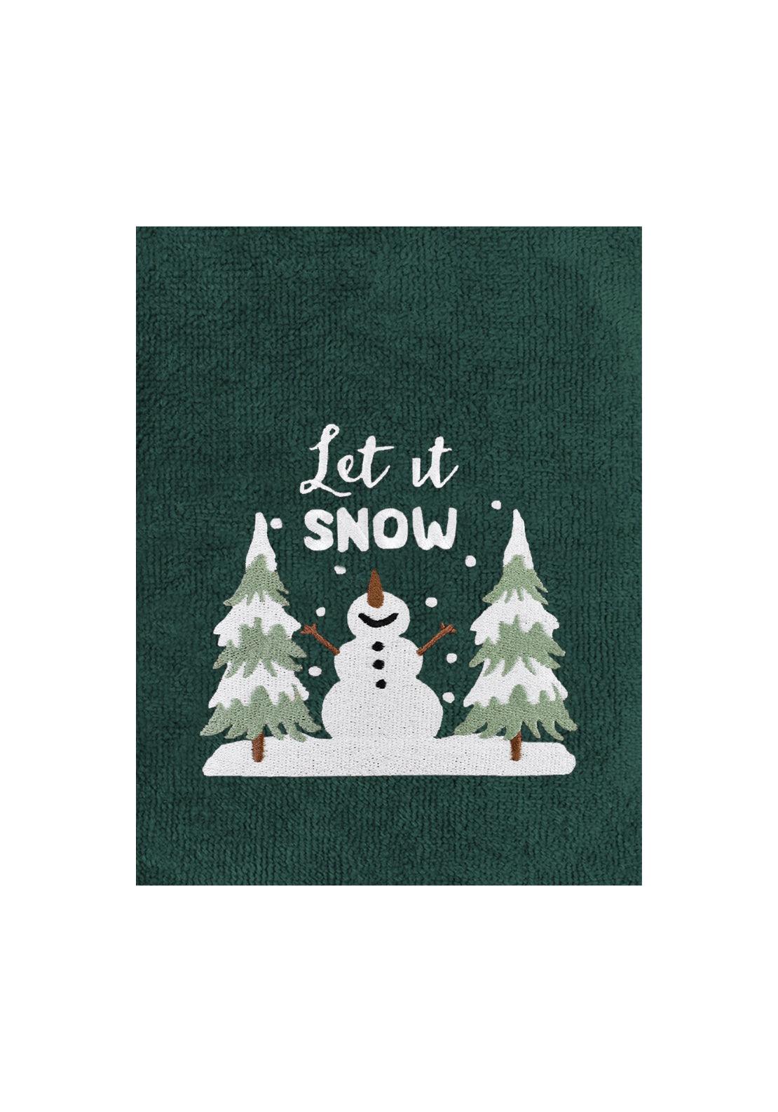 The Home Collection Let It Snow 2 Pack Christmas Hand Towels - Green 2 Shaws Department Stores